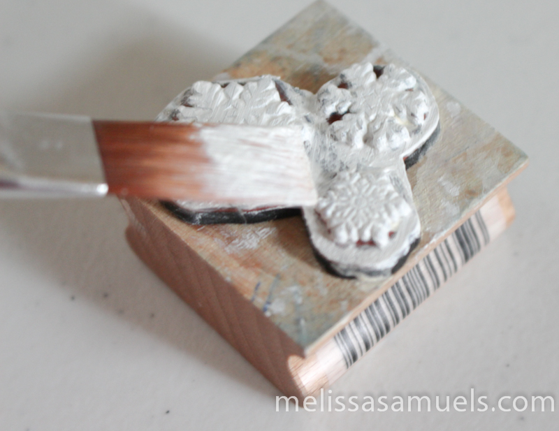 stamping with acrylic paint